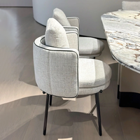 Fauteuil haut de gamme, chaises de restaurant modernes, revêtement en tissu, chaises de salle à manger italiennes modernes pour restaurant