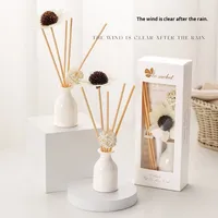 Vente chaude Lavande Sans Flamme Écologique Aromathérapie Ensemble Personnalisable Verre En Céramique Huile Essentielle Diffuseur Boîte Cadeau Parfum
