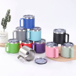Wholesale 14oz Wholesale Colors Multicolor <b>Double</b> <b>Wall</b> Insulated Leak Proof Lids Stainless Steel Powder Coating Office <b>Mug</b> Water - Product Image 1