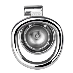 Male Chastity Device Flat Round Hole Metal Chastity Lock Cock Cage Urethra Catheter Penis Ring Bondage Belt Sex <b>Toys</b> <b>for</b> <b>Men</b> Gay - Product Image 4
