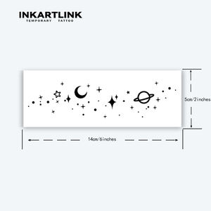 Pegatinas Impermeables Semipermanentes de <span class=keywords><strong>Galaxia</strong></span> Universal, Parches No Tóxicos de Larga Duración de 2 Semanas, <span class=keywords><strong>Tatuaje</strong></span> Temporal al por Mayor - Product Image 4