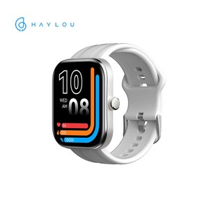 นาฬิกา HAYLOU รุ่น Faro ขนาด 41-43 มม. หน้าจอสัมผัส AMOLED เครื่องติดตามการออกกำลังกาย วัดอัตราการเต้นของหัวใจ ตรวจสอบการนอนหลับ GPS สำหรับทุกเพศ สายซิลิโคนสีขาว - Product Image 1