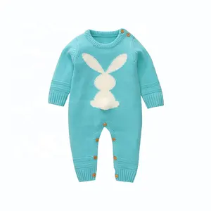 Mimixiong Wholesale Hot Sale Knitted Baby Romper Bunny Toddler Baby Wear Infant Clothing OEM Factory Price