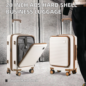 High Quality 20 Inch ABS PC Modern Cartoon Front Opening Spinner Luggage Business <b>Suitcase</b> Laptop Pocket Hot Sale Travel <b>Trolley</b> - Product Image 3