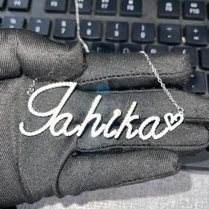 Collar UWIN con Colgante de Nombre Personalizado con Letra Inicial en Forma de Corazón, Letra Mayúscula o Minúscula, Joyería para Mujer y <span class=keywords><strong>Hombre</strong></span> - Product Image 4