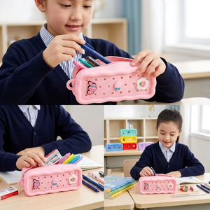 Porte-monnaie en silicone grande capacité Gangru <span class=keywords><strong>pour</strong></span> filles - Portefeuille étanche à chaîne avec breloques de dessins animés et fleurs <span class=keywords><strong>pour</strong></span> chaussures, écologique - Product Image 1