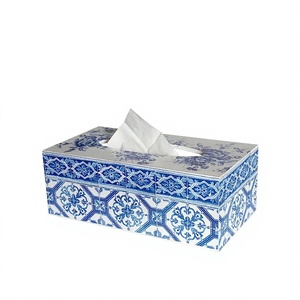 Classic <b>Pattern</b> Wood Eco-Friendly <b>Tissue</b> Box Decorative <b>Paper</b> Napkin Holder for Home Bathroom Entryway Living Room - Product Image 3