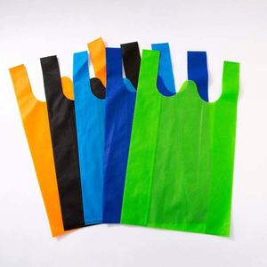 Wholesale Eco-friendly Cartoon Pattern Non-woven Handled Vest Shopping Bag - Product Image 3