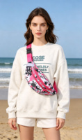 Riñonera Estampada Impermeable de Nailon, Bolso Cruzado Deportivo Unisex para Pecho, Riñonera de Viaje con Cinturón Ajustable, 10 Diseños