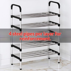 Five Layer Multi-layer Iron Art Space-saving Assembly <strong>Metal</strong> <strong>Shoe</strong> <strong>Rack</strong> for Dormitory Storage - Product Image 3