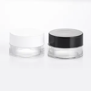 Empty 5g Small Sample Pot Nail Art Storage Makeup Decoration Glitter Powder Cosmetic Container Mini Plastic PS Eye Shadow Jar