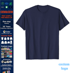 T-shirt décontracté unisexe à col ras du cou, 100 % coton, 220 grammes, double couture, personnalisable avec logo, vente en gros directe usine pour les startups - Product Image 1