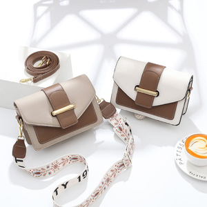Minimalist Women's Crossbody <b>Bag</b> <b>Small</b> Square Shape Brown White Color Scheme Middle Size Everyday Use Spring 2024 - Product Image 4