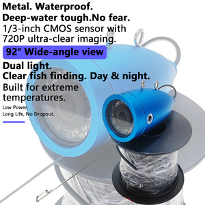 Underwater Fishing <b>Camera</b> 7 Inch HD Color Monitor 15M Cable Portable Fish Finder With Led Light For Deep Water Use - Product Image 3