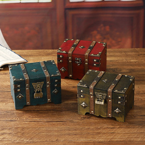 มิสติกอาร์ตส์กล่องเก็บของไม้เนื้อแข็งสไตล์เรโทรพร้อมล็อค กล่องตกแต่งตั้งโต๊ะสำหรับใช้ในบ้านสำนักงาน มีหลายขนาดให้เลือก - Product Image 1