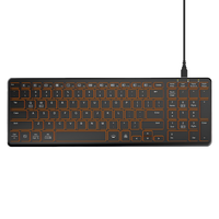 Nouveau clavier numérique sans fil USB 2,4 GHz rétroéclairé RVB à mécanisme ciseaux pour ordinateur portable, Macbook et ordinateur de bureau (version anglaise)