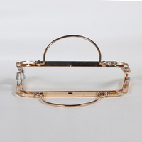 Tas Clutch Retro Kualitas Tinggi Buatan Pabrik, Bingkai Tas dengan Gagang, Kunci Ciuman, Perlengkapan Kotak Logam Ramah Lingkungan