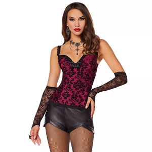Vêtements pour femmes tendance et sexy <span class=keywords><strong>Bustier</strong></span> avec des gants hauts corset de vampire pour femmes OEM Halloween logo personnalisé - Product Image 3