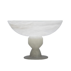 Resina 100% hecha a mano ecológica no tóxica <span class=keywords><strong>pie</strong></span> pastel soporte Pedestal Bowl coloridos remolinos inspirado playas Australia lavavajillas - Product Image 1