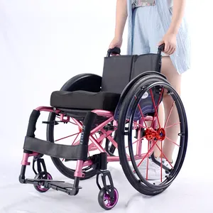 Hot Sale abnehmbarer ultraleichter manueller Rollstuhl für den faltbaren Sport rollstuhl des Amputee-Patienten für Kranken häuser