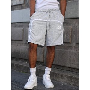 Shorts de sport athlétiques pour hommes FOXA, séchage rapide, pour la gym, l'entraînement, la course, le basketball, streetwear, gris à rayures latérales - Product Image 4