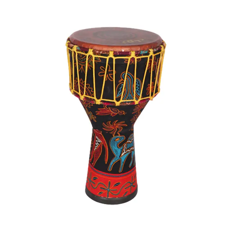 Djembe Instrumentos de educación temprana hechos a mano pintura de color estudiantes aprenden Tambor Africano