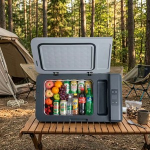 <b>Portable</b> Car Refrigerator 21L 22QT Dual Zone Cooling App Control 12V 24V Vehicle 100V 240V Home Dual-Zone Design Keeps Food and - Product Image 2