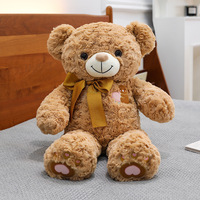 Boneka Beruang Teddy Ukuran Super Besar dengan Pita, Mainan Hewan Boneka Isi Dakron, Hadiah Hari Valentine