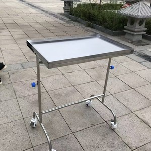 Chariot de bloc opératoire Jiaxin 44x34,5 cm en acier inoxydable, hauteur réglable, chariot d'hôpital - Product Image 4