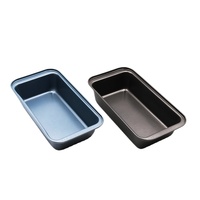 Lot de moules de cuisson carrés jetables en acier au carbone avec revêtement PTFE pour la cuisson et le service de pain, de toasts et de gâteaux à la maison et en cuisine