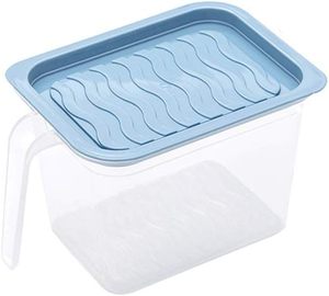 Refrigerator Fruit and Vegetable Storage <b>Box</b> PP Rectangle <b>Plastic</b> Containers with Handle Space-Saving Multifunction - Product Image 1