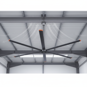 6.1m 6.7m 7.3m Long Lifetime Rust Proof Fall Protection <b>Ceiling</b> Mounted Helicopter HVLS Smart Factory <b>Fan</b> for Low Profile - Product Image 1