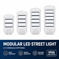 Lampadaire LED SMD Modulaire AC 50W, Options 2-5 Modules, Étanche IP66, pour Extérieur, Route, Autoroute, Parking