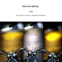 Maidsail Nouveau Phare LED de Moto, Lumière Jaune et Blanche Avant pour Véhicule Électrique, Restauration, Garantie 6 Mois