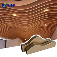 Profilés de mur-rideau en aluminium à profil ondulé d'usine OEM, profilés d'extrusion de tubes, matériau de décoration murale et de plafond, ignifuge et résistant à la chaleur