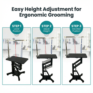Table de toilettage pour animaux de compagnie au design portable et <span class=keywords><strong>à</strong></span> hauteur réglable pour un toilettage facile des animaux et une utilisation professionnelle en salon <span class=keywords><strong>à</strong></span> <span class=keywords><strong>domicile</strong></span> - Product Image 4