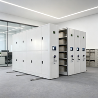 Estanterías Móviles de Alta Densidad con Rieles Deslizantes para Almacenamiento Compacto de Documentos Legales, para Empresas, Escuelas y Talleres