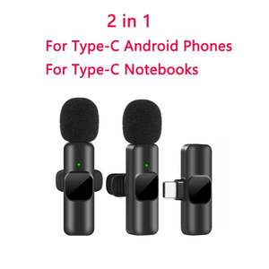 ポータブルワイヤレスLavalierマイクオーディオ/ビデオ録画用ミニK9マイクiPhone用ライブ放送 & ゲーム用 - Product Image 3
