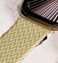 Version chinoise-montre en or brillant + bracelet en silicone doré