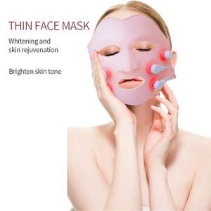 Masker Es Kontur Wajah 2in1 Silikon Vakum & Getaran EMS Fleksibel untuk Pendinginan, Pereda Sakit Kepala, Penghilang Stres & Lingkaran Hitam - Product Image 2