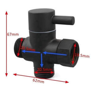 Válvula desviadora de agua para ducha de latón G1/2'', de 3 vías, de repuesto - Product Image 2