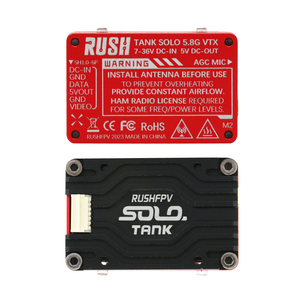 RUSH Solo Tank 5.8G VTX Video Transmitter CNC shell 1.6W High Power Built-in Microphone Heat Dissipation Structure For <b>RC</b> FPV - Product Image 5