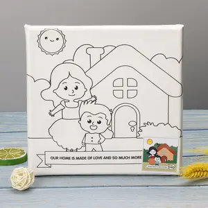 Wholesale cartoon tier DIY ölgemälde kid zeichnung malerei wand kunst für wohnzimmer home decor geschenk