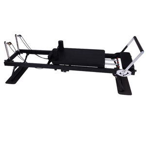 Queenlife nouveau Design maison Fitness Yoga Core lit Portable pliant noir aluminium Pilates réformateur Machine pour studio de yoga - Product Image 1