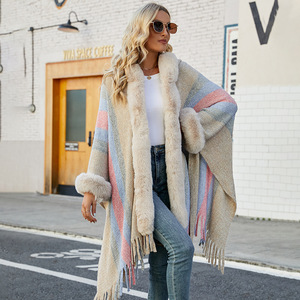 Fabricants Automne Hiver Chaud Manches Longues Tricoté <span class=keywords><strong>Cape</strong></span> Col Laine <span class=keywords><strong>Cape</strong></span> Poncho Tassel <span class=keywords><strong>Cape</strong></span> - Product Image 1