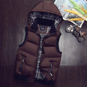 Gilet con Cappuccio Senza Maniche OEM ODM Personalizzato con Logo, Abbigliamento Invernale da Uomo, <span class=keywords><strong>Giacca</strong></span> Antivento Calda <span class=keywords><strong>e</strong></span> Spessa - Product Image 2