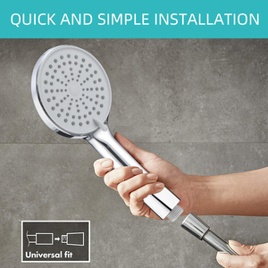 Accesorios de Baño Leelongs de Fábrica, Cabezal de Ducha de Mano con 3 Modos, 11 cm, Alta Presión, Tipo Lluvia, ABS - Product Image 4