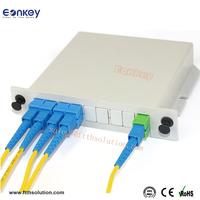Répartiteur enfichable de fibre PLC 1x4 de prix usine, cassette LGX standard monomode SC/APC & SC/UPC