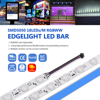 DC24V High Power Edge Lit RGB Led Hard Strip Lights Bar avec Lentille 5050SMD RGBWW RGBNW RGBW Barres d'éclairage LED réglables en couleur