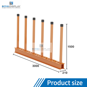 Boya Tùy Chỉnh Thép Đá Đá Cẩm Thạch <span class=keywords><strong>Granite</strong></span> Thủy Tinh Thạch Anh Tấm Bó Giá Cho Showroom Kho Lưu Trữ Với Đường Ray Cao Su - Product Image 4